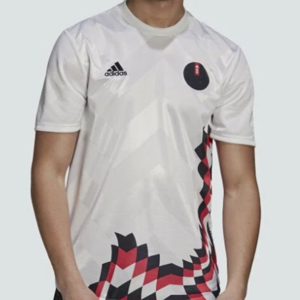 Captain Tsubasa #10 adidas Soccer Jersey White Authentic GK3437 Size L (RARE)